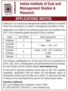 IndSearch Recruitment 2017