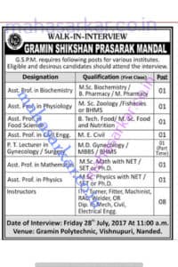 GSPM Recruitment 2017