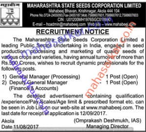 MSSCL Recruitment 2017