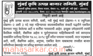 Mumbai Agriculture Produce Market Committee Recruitment 2018