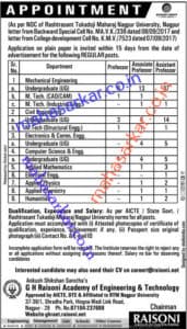 GHRCE Nagpur Teacher Recruitment 2017