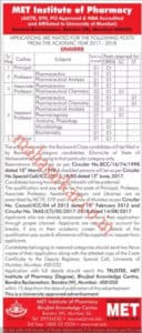 Mumbai Educational Trust Faculty Recruitment 2018