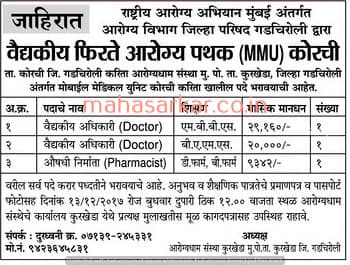 Zila Parishad Gagochiroli Recruitment 2017