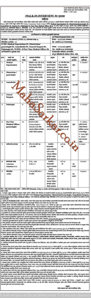 Nanded-Waghala Municipal Corporation Recruitment 2018