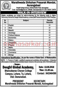 MSPM Aurangabad Recruitment 2018