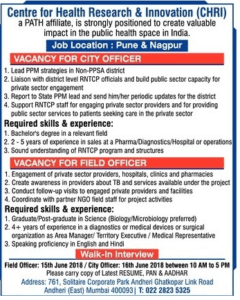 MAHA CHRI Recruitment 2018