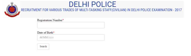 Delhi Police Exam Call Letters Download