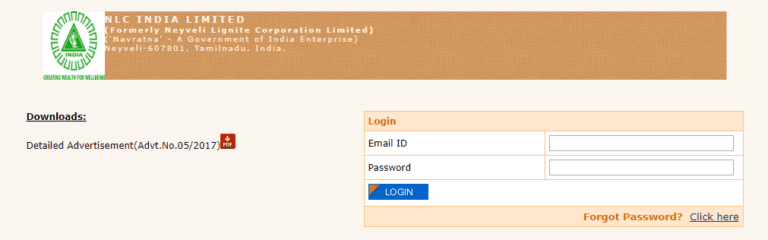 NLC Exam Admit Cards or Hall Tickets Download