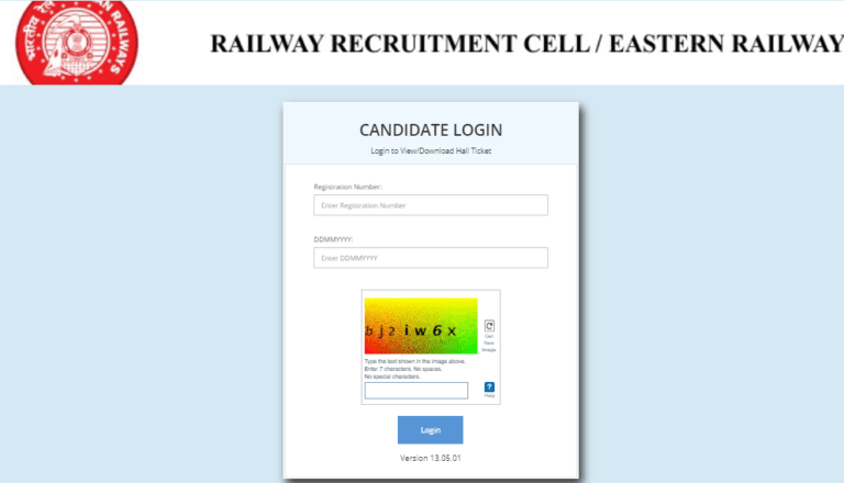 Eastern Railway GDCE/ Goods Guard Post Admit Card or hall Tickets Download