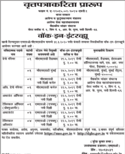 आरोग्य आणि कुटुंब कल्याण मंत्रालय, मुंबई मध्ये 13 जागांसाठी भरती २०१९