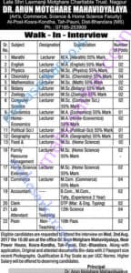 Arun Motghare Mahavidyalaya Recruitment 2017