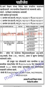 Arya Shikshan Sangstha HS Teacher Recruitment 2017