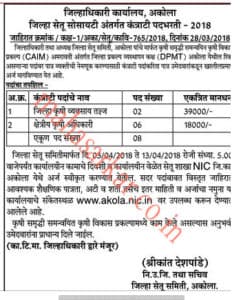 Akola Collector’s office Recruitment 2018