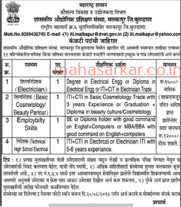 GOVT. ITI Buldhana Recruitment 2018