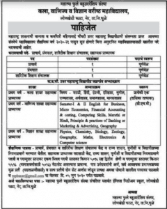 महात्मा फुले बहुउद्देशिय संस्था धुळे भरती २०२०.