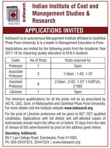 IndSearch Recruitment 2017