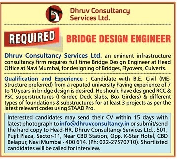 Dhruv Consultancy Service Mumbai Recruitment 2018