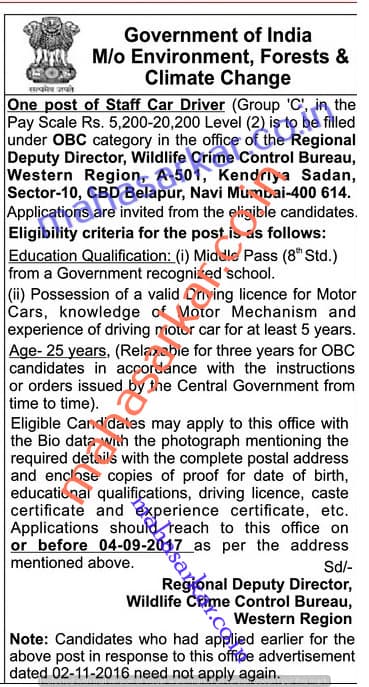 ENVFOR Staff Car Driver 2017