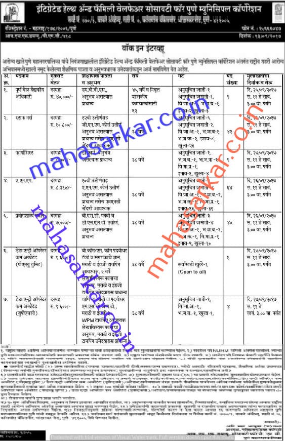 IHFW Pune Recruitment 2017