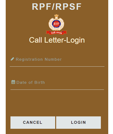 RPF CBT Exam Call Letters Download