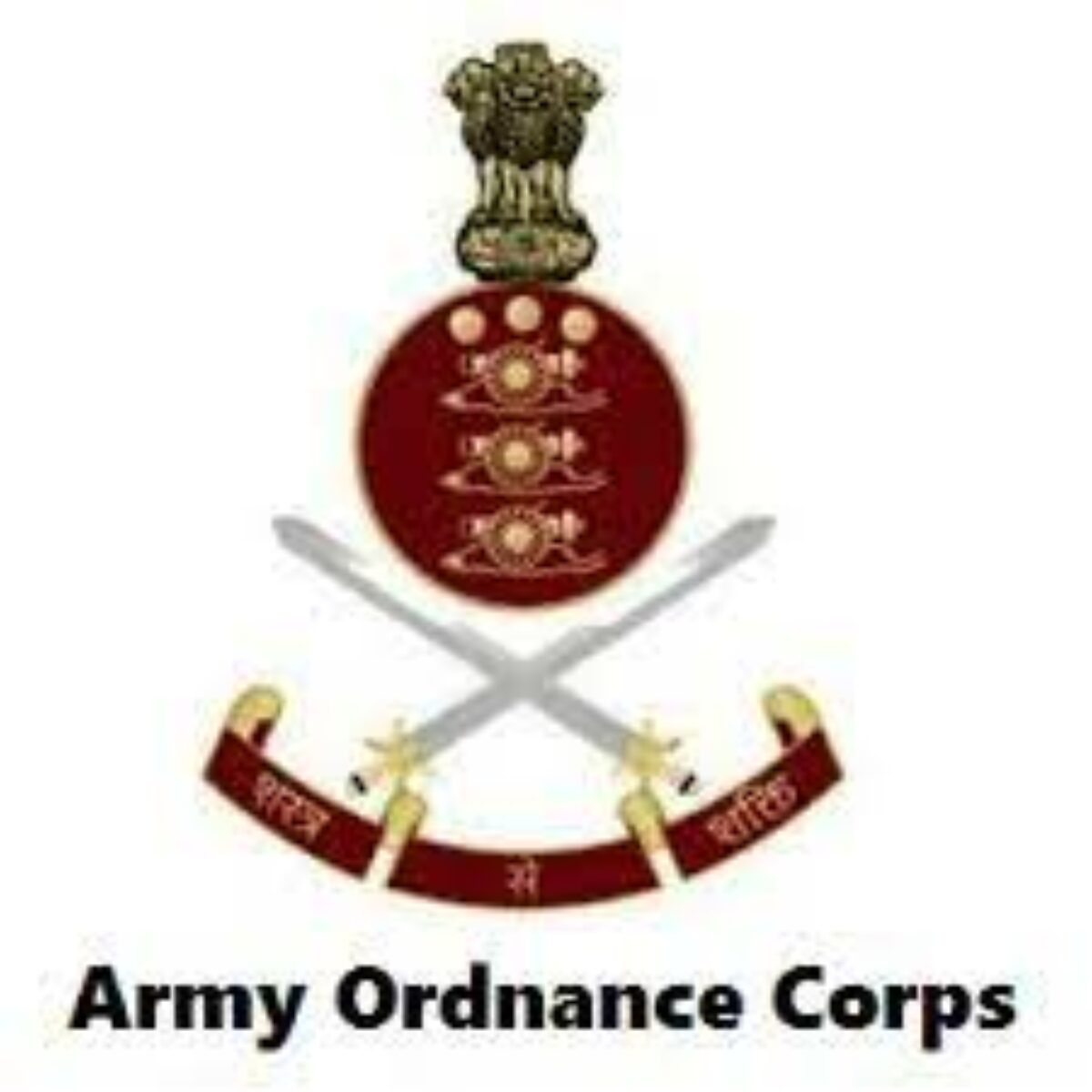 British Indian Army Ordnance Corps collar badges, King's Crown blackened  brass | eBay