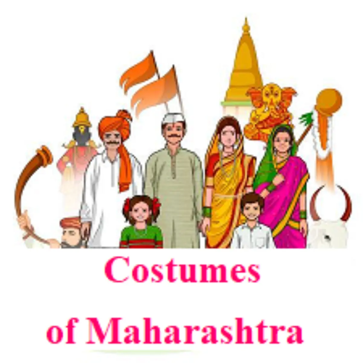 Marathi Couple Traditional Dress Maharashtra Stock Vector (Royalty Free)  2188585417 | Shutterstock